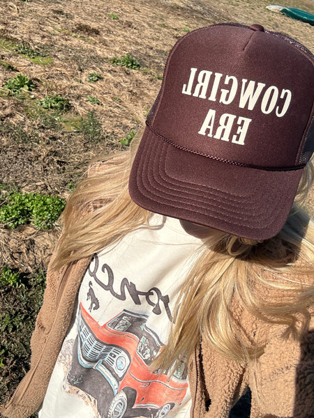 Cowgirl Era Trucker Hat | Brown/Sand