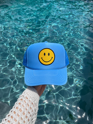 SMILEY Trucker Hat | Columbia Blue