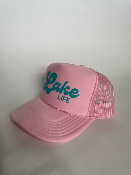 Lake Life Trucker Hat | Pink