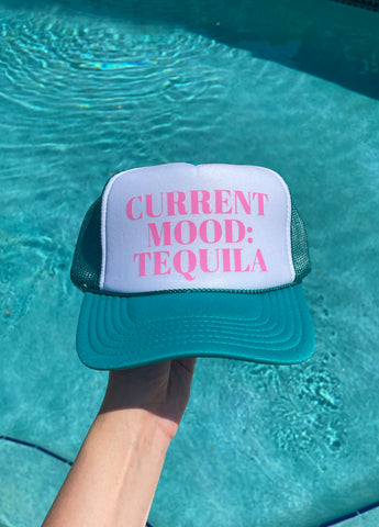 Current Mood Tequila Trucker Hat | Teal & White