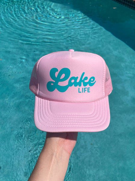 Lake Life Trucker Hat | Pink