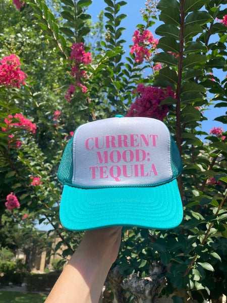 Current Mood Tequila Trucker Hat | Teal & White