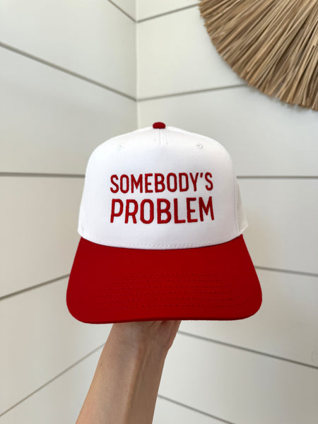 Somebody's Problem | Red/White Canvas