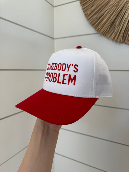 Somebody's Problem | Red/White Canvas