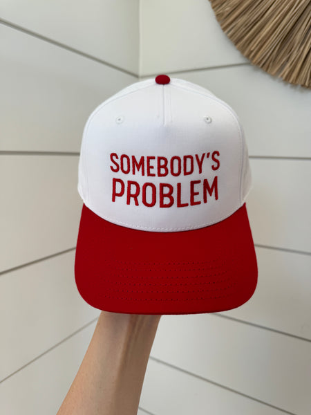 Somebody's Problem | Red/White Canvas