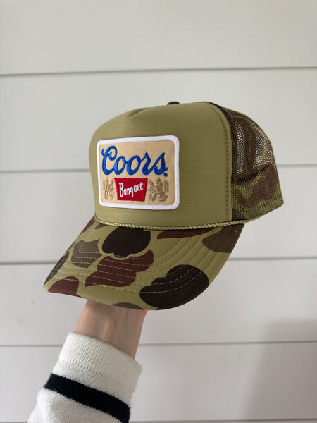 COORS BANQUET Patch Hat | Camo & Green