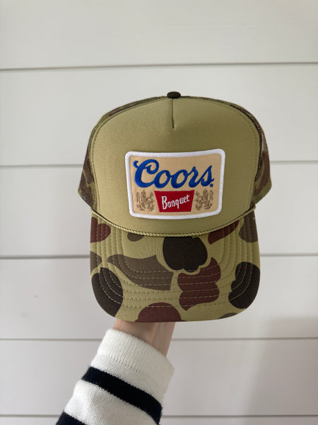 COORS BANQUET Patch Hat | Camo & Green