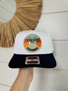 Venice Patch Hat - Navy & White