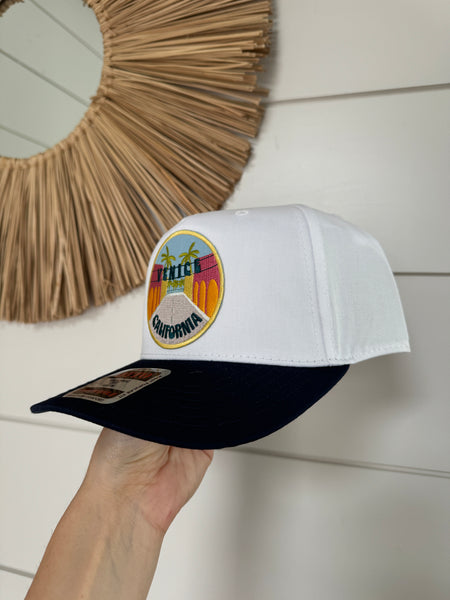Venice Patch Hat - Navy & White