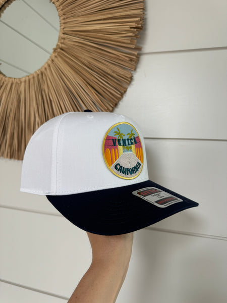 Venice Patch Hat - Navy & White