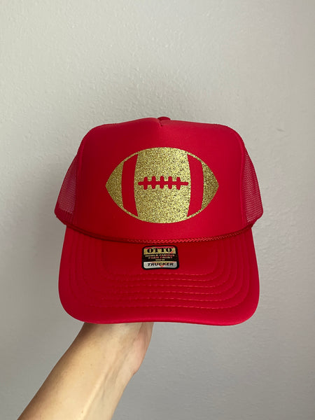 GLITTER FOOTBALL Trucker Hat