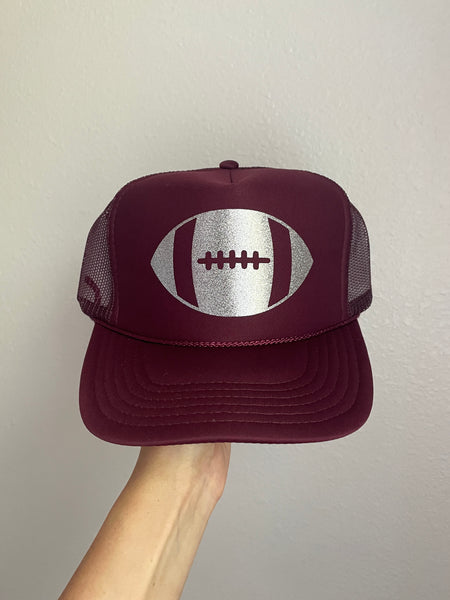 GLITTER FOOTBALL Trucker Hat