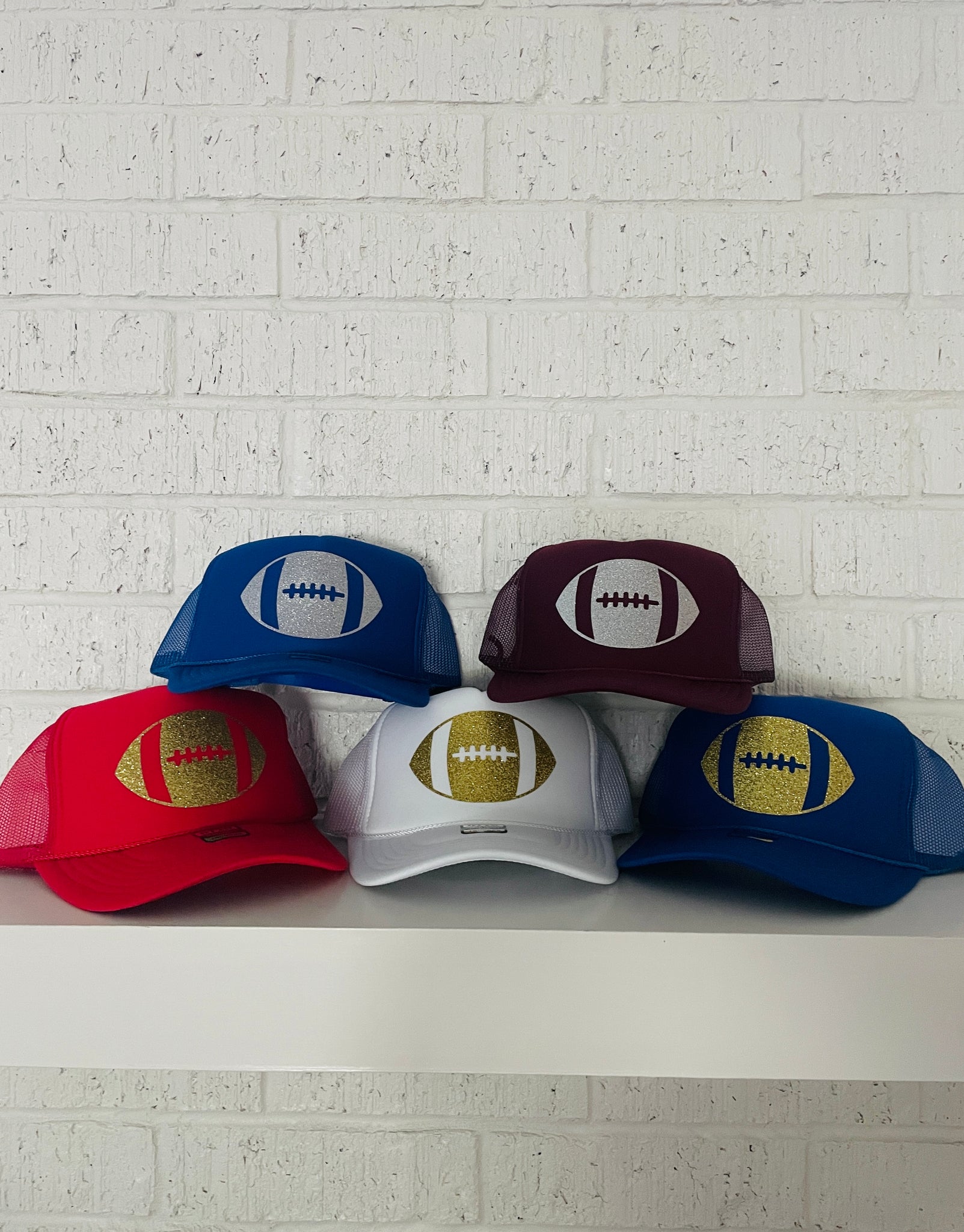 GLITTER FOOTBALL Trucker Hat