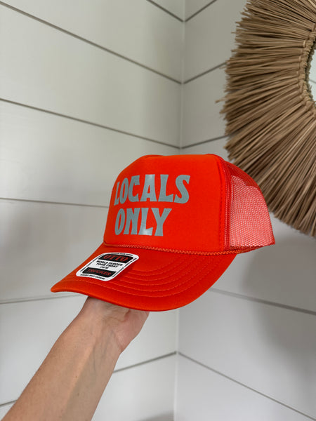 Locals Only Trucker Hat - Orange & Turquoise