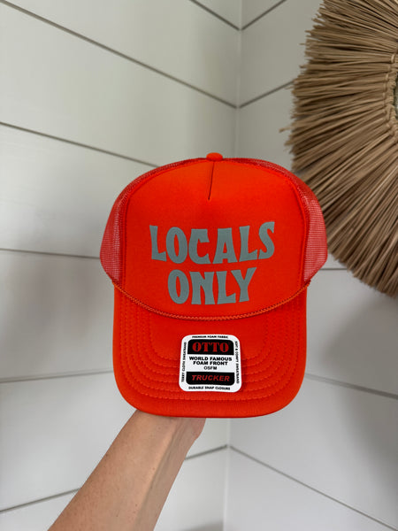 Locals Only Trucker Hat - Orange & Turquoise