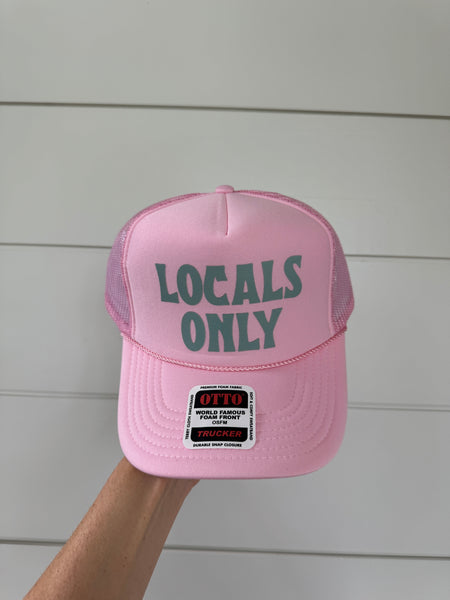 Locals Only Trucker Hat - Pink & Turquoise