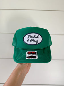 Booked & Busy Patch Hat - Kelly & Navy