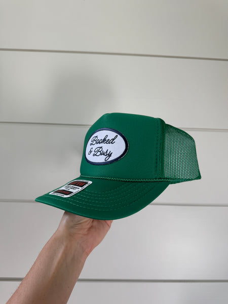 Booked & Busy Patch Hat - Kelly & Navy