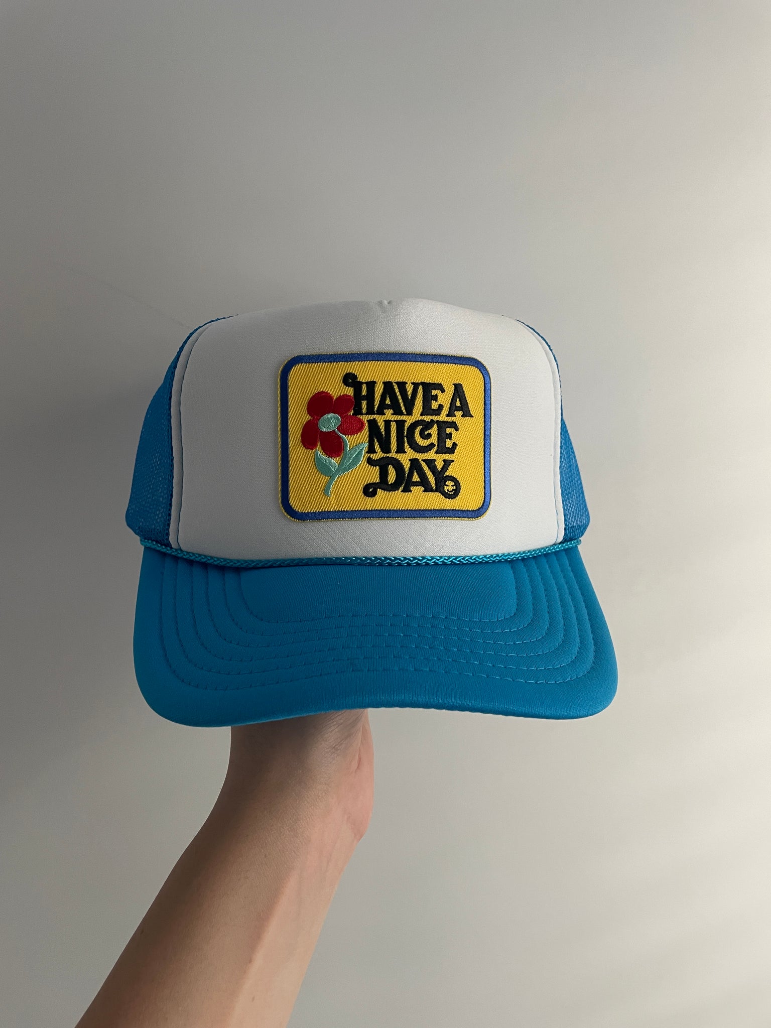 Have a Nice Day Trucker Hat | Blue & White