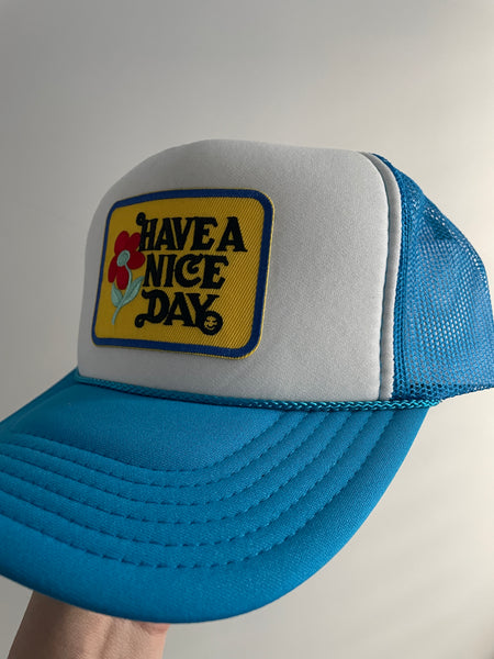 Have a Nice Day Trucker Hat | Blue & White