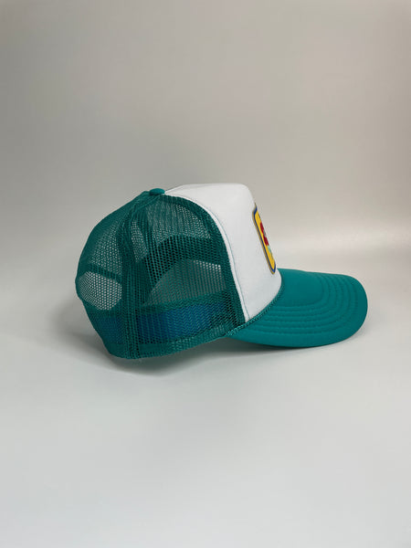 Have a Nice Day Trucker Hat | Teal & White