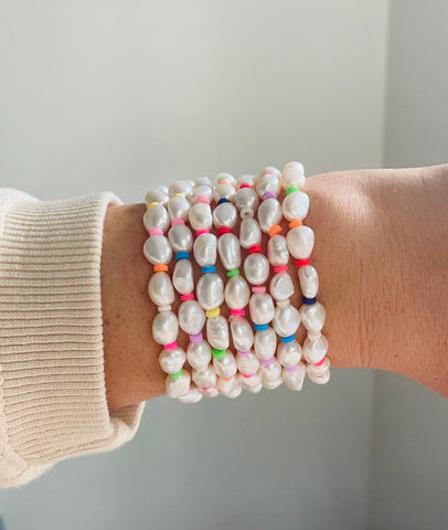 Rainbow Pearl Bracelet