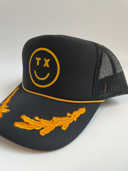 TX SMILEY HAT | Black & Yellow