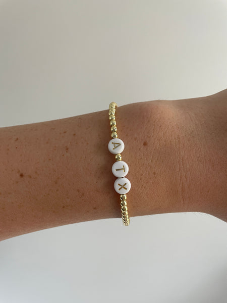 Custom Gold Bead Bracelet