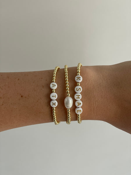 Custom Gold Bead Bracelet