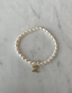 Pearl Initial Bracelet