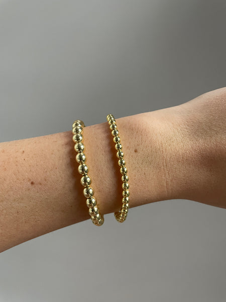 Classic Gold Bead Bracelet Set