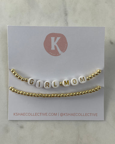 Custom Gold Bead Bracelet Set