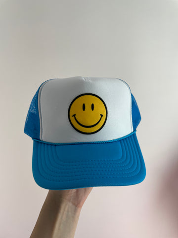 SMILEY Trucker Hat - Blue/White